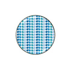 Blue Green Leaf Pattern Golf Ball Marker 10 Pack (for Hat Clip) by GardenOfOphir