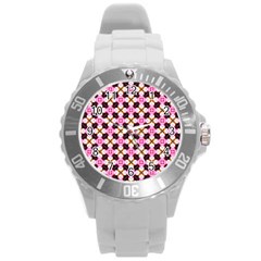 Cute Pretty Elegant Pattern Plastic Sport Watch (large) by GardenOfOphir