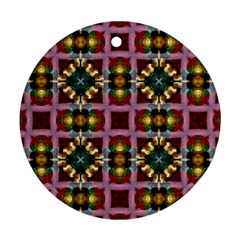 Cute Pretty Elegant Pattern Round Ornament (two Sides) by GardenOfOphir