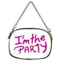 I Am The Party Typographic Design Quote Chain Purse (one Side) by dflcprints