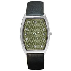 Cute Pretty Elegant Pattern Tonneau Leather Watch