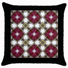 Cute Pretty Elegant Pattern Black Throw Pillow Case by GardenOfOphir