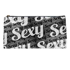 Sexy Text Typographic Pattern Pencil Case by dflcprints