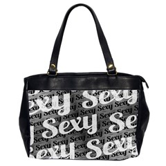 Sexy Text Typographic Pattern Oversize Office Handbag (two Sides) by dflcprints