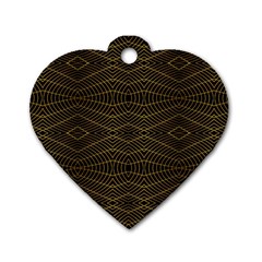 Futuristic Geometric Design Dog Tag Heart (one Sided)  by dflcprints