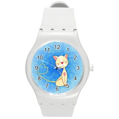 Cute Cat Plastic Sport Watch (medium) by Colorfulart23