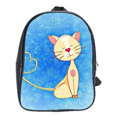 Cute Cat School Bag (xl) by Colorfulart23