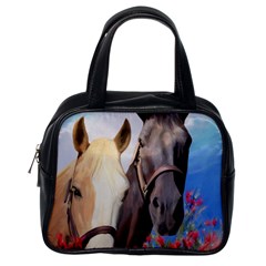 Miwok Horses Classic Handbag (one Side) by JulianneOsoske