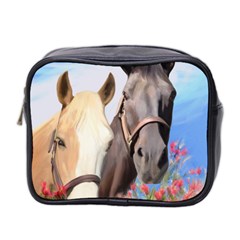 Miwok Horses Mini Travel Toiletry Bag (two Sides) by JulianneOsoske