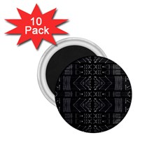 Black And White Tribal  1 75  Button Magnet (10 Pack) by dflcprints