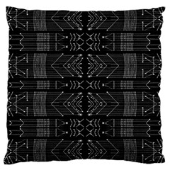 Black And White Tribal  Large Cushion Case (two Sided)  by dflcprints