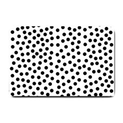 Black Polka Dots Small Door Mat by Justbyjuliestore