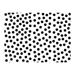Black Polka Dots Double Sided Flano Blanket (mini) by Justbyjuliestore