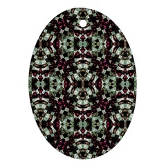 Geometric Grunge Oval Ornament (two Sides) by dflcprints