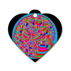 Magical Trance Dog Tag Heart (one Sided)  by icarusismartdesigns