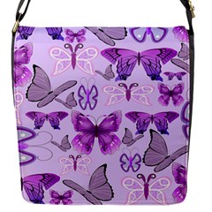 Purple Awareness Butterflies Flap Closure Messenger Bag (small) by FunWithFibro