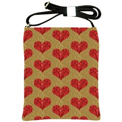 Sparkle Heart  Shoulder Sling Bag by Kathrinlegg