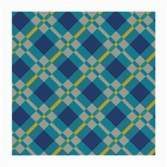 Squares And Stripes Pattern Glasses Cloth (medium, Two Sides) by LalyLauraFLM
