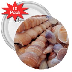 Sea Shells 3  Button (10 Pack)