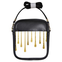 Gold Glitter Paint Girl s Sling Bag