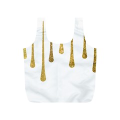 Gold Glitter Paint Reusable Bag (s) by Kathrinlegg