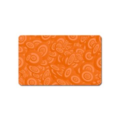 Orange Abstract 45s Magnet (name Card) by StuffOrSomething