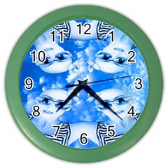 Skydivers Wall Clock (color) by icarusismartdesigns