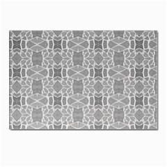Grey White Tiles Geometry Stone Mosaic Pattern Postcards 5  X 7  (10 Pack) by yoursparklingshop