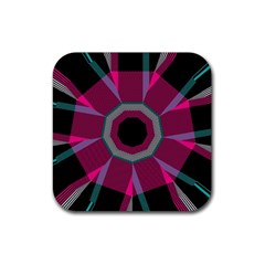 Striped Hole Rubber Coaster (square) by LalyLauraFLM