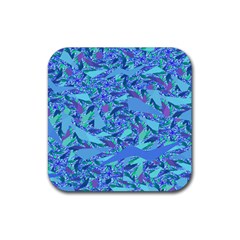 Blue Confetti Storm Drink Coaster (square) by KirstenStar