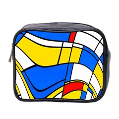 Colorful Distorted Shapes Mini Toiletries Bag (two Sides) by LalyLauraFLM