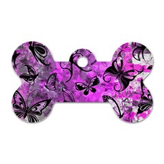 Butterfly Graffiti Dog Tag Bone (two Sided) by ArtistRoseanneJones