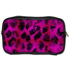 Pink Leopard Travel Toiletry Bag (two Sides) by ArtistRoseanneJones
