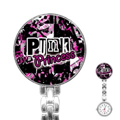 Punk Princess Stainless Steel Nurses Watch by ArtistRoseanneJones