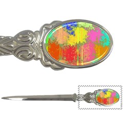 Colorful Paint Spots Letter Opener by LalyLauraFLM