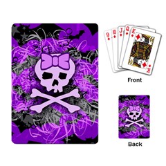 Purple Girly Skull Playing Cards Single Design