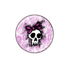 Sketched Skull Princess Golf Ball Marker 4 Pack (for Hat Clip)