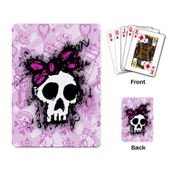 Sketched Skull Princess Playing Cards Single Design by ArtistRoseanneJones