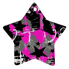 Pink Scene Kid Star Ornament (two Sides) by ArtistRoseanneJones