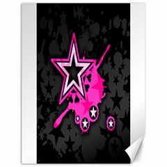 Pink Star Graphic Canvas 18  X 24  (unframed) by ArtistRoseanneJones