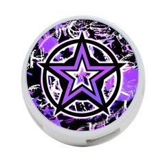 Purple Star 4-port Usb Hub (two Sides) by ArtistRoseanneJones