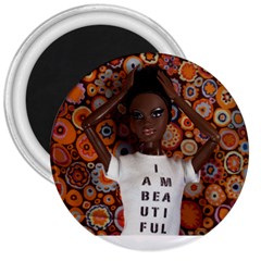 I Am Beautiful - Nzinga 3  Button Magnet by tiffanygholar