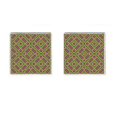 Multicolor Geometric Ethnic Seamless Pattern Cufflinks (square) by dflcprints