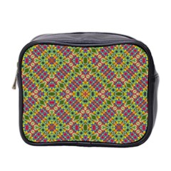 Multicolor Geometric Ethnic Seamless Pattern Mini Travel Toiletry Bag (two Sides) by dflcprints