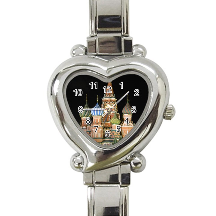 Saint Basil s Cathedral  Heart Italian Charm Watch 