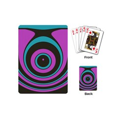 Distorted Concentric Circles Playing Cards (mini) by LalyLauraFLM