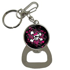 Girly Skull And Crossbones Bottle Opener Key Chain by ArtistRoseanneJones