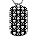 Skull and Crossbones Pattern Dog Tag (Two-sided)  Back