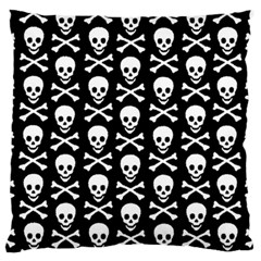 Skull And Crossbones Pattern Large Flano Cushion Case (two Sides) by ArtistRoseanneJones