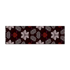 Floral Pattern On A Brown Background Sticker (bumper) by LalyLauraFLM